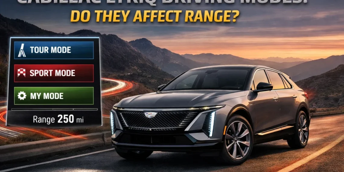 Do the Driving Modes in Cadillac Lyriq Offer Different Ranges or Battery Usages?